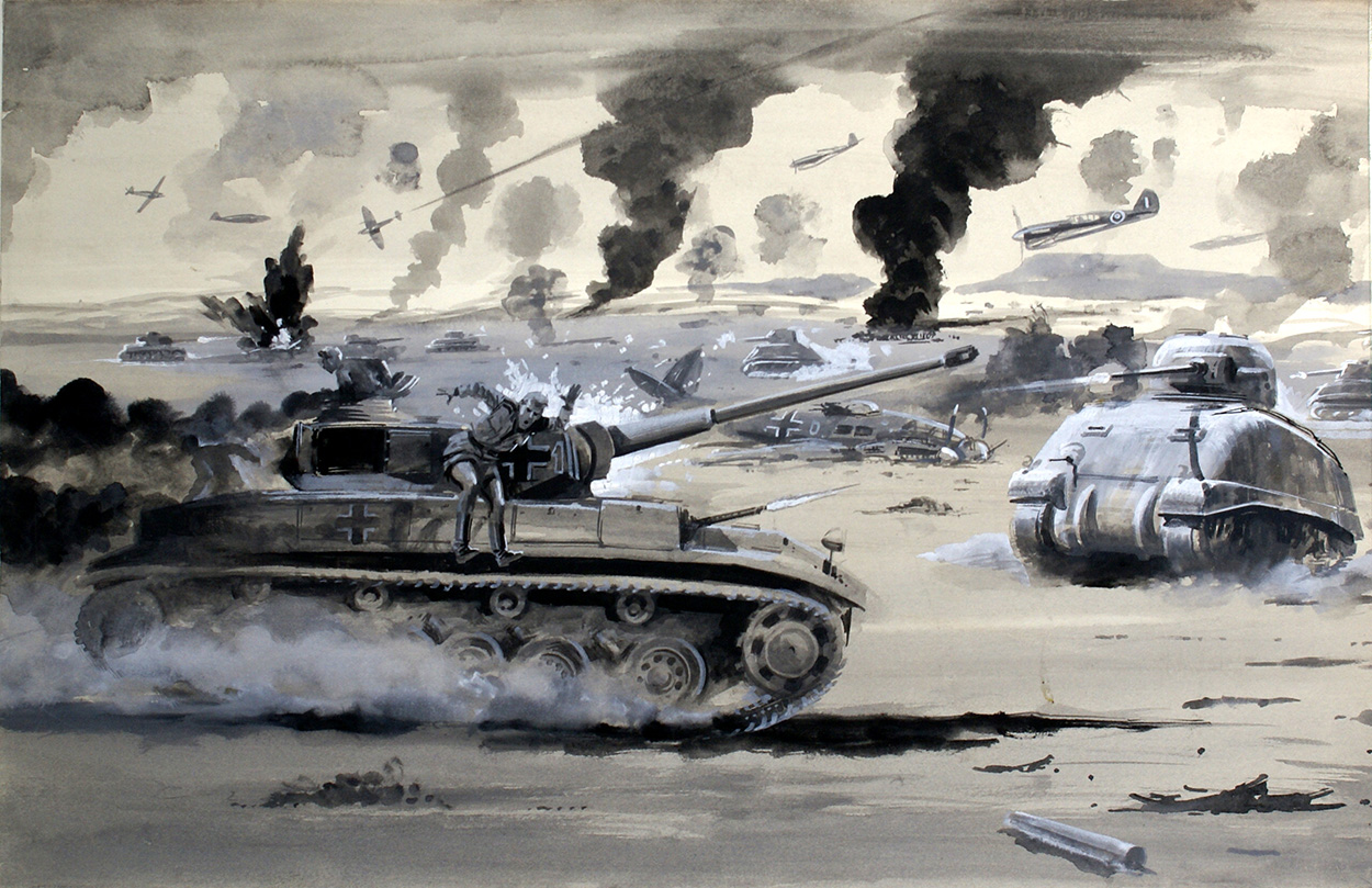 Rommel: The Desert Fox (Original) art by Barrie Linklater Art at The Illustration Art Gallery