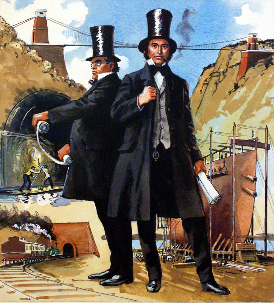 Marc and Isambard Brunel (Original) art by William Francis Marshall Art at The Illustration Art Gallery