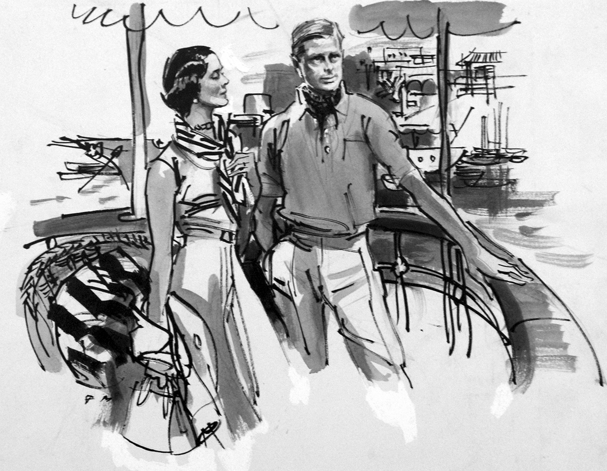 The Duke and Duchess of Windsor 2 (Original) (Signed) art by William Francis Marshall Art at The Illustration Art Gallery