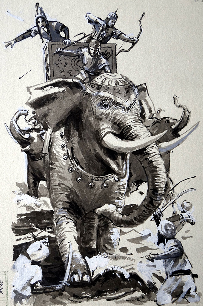 War Elephant (Original) art by William Francis Marshall Art at The Illustration Art Gallery
