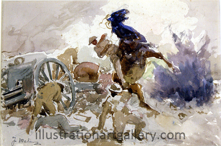 Artillery Study (Original) (Signed)