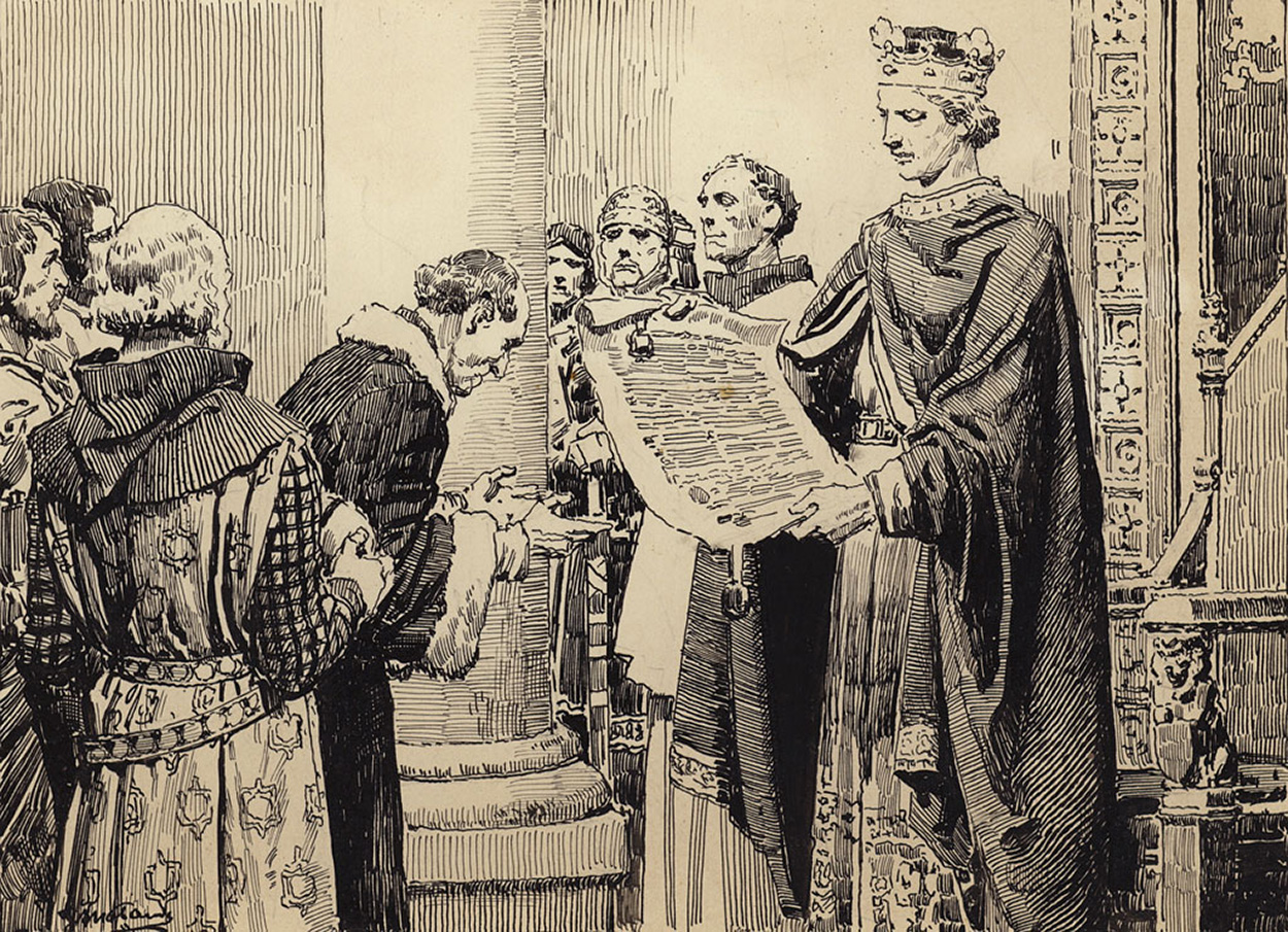 Presenting The Magna Carta (Original) (Signed) art by Royalty (Matania) at The Illustration Art Gallery