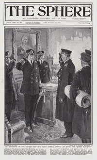 The German High Seas Fleet Surrenders  (original cover page from The Sphere dated 1918) (Print)