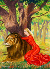 Una and the Lion (Original) (Signed)