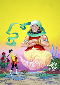 Aladdin - The Genie of the Lamp art by Angus McBride
