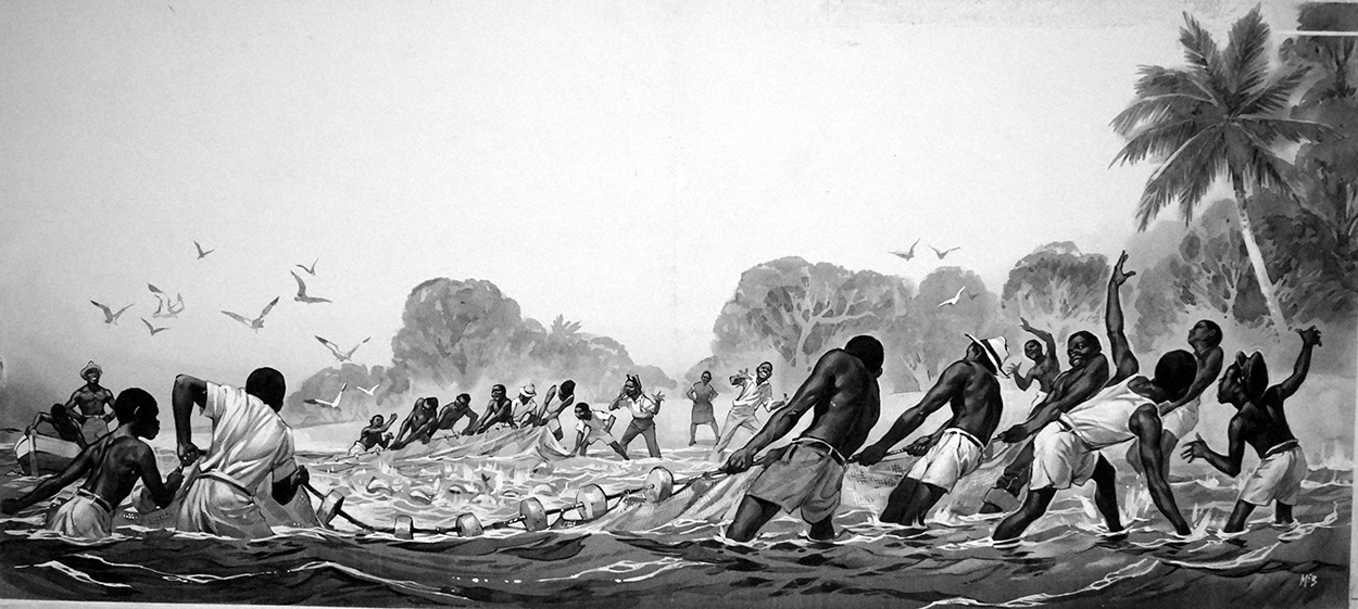 Fishing on the Spanish Main (Original) art by Angus McBride Art at The Illustration Art Gallery