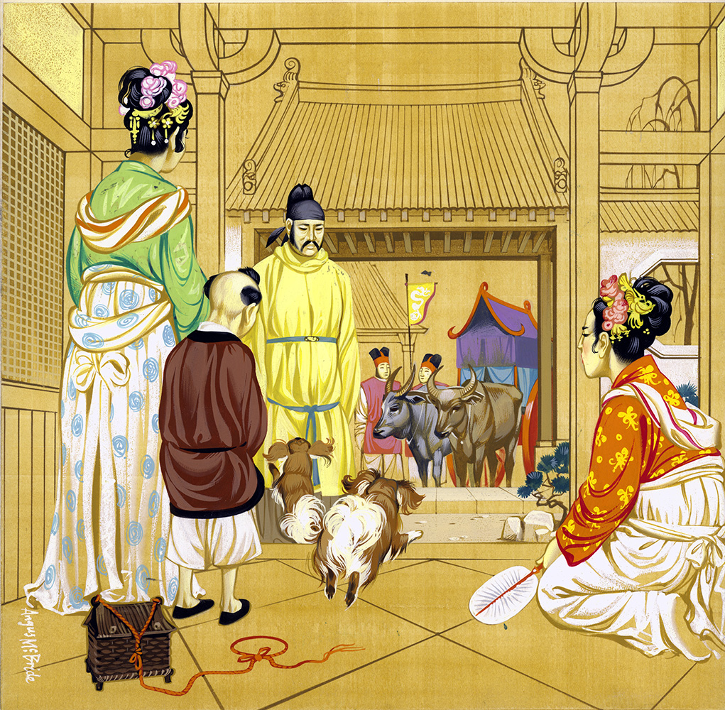 Domestic Life in Ancient China (Original) (Signed) art by Angus McBride at The Illustration Art Gallery