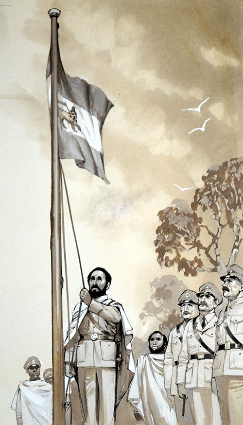 Emperor Haile Selassie (Original) by Angus McBride at The Illustration Art Gallery