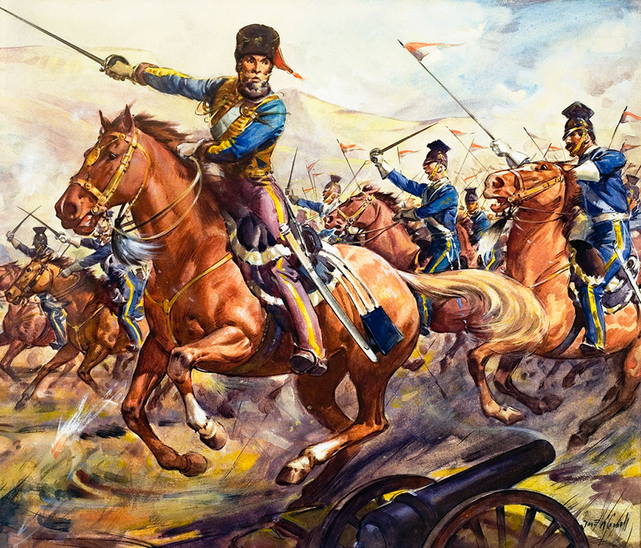 The Charge of the Light Brigade (Original) (Signed) art by James E McConnell Art at The Illustration Art Gallery