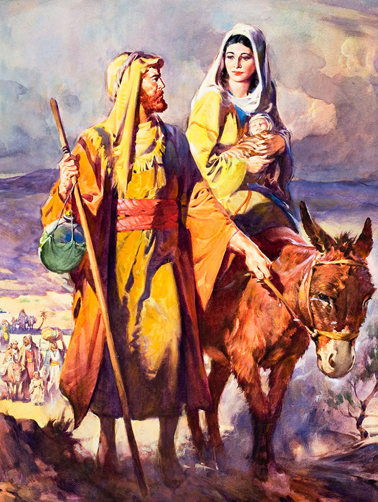 The Flight into Egypt (Original) (Signed) art by James E McConnell Art at The Illustration Art Gallery