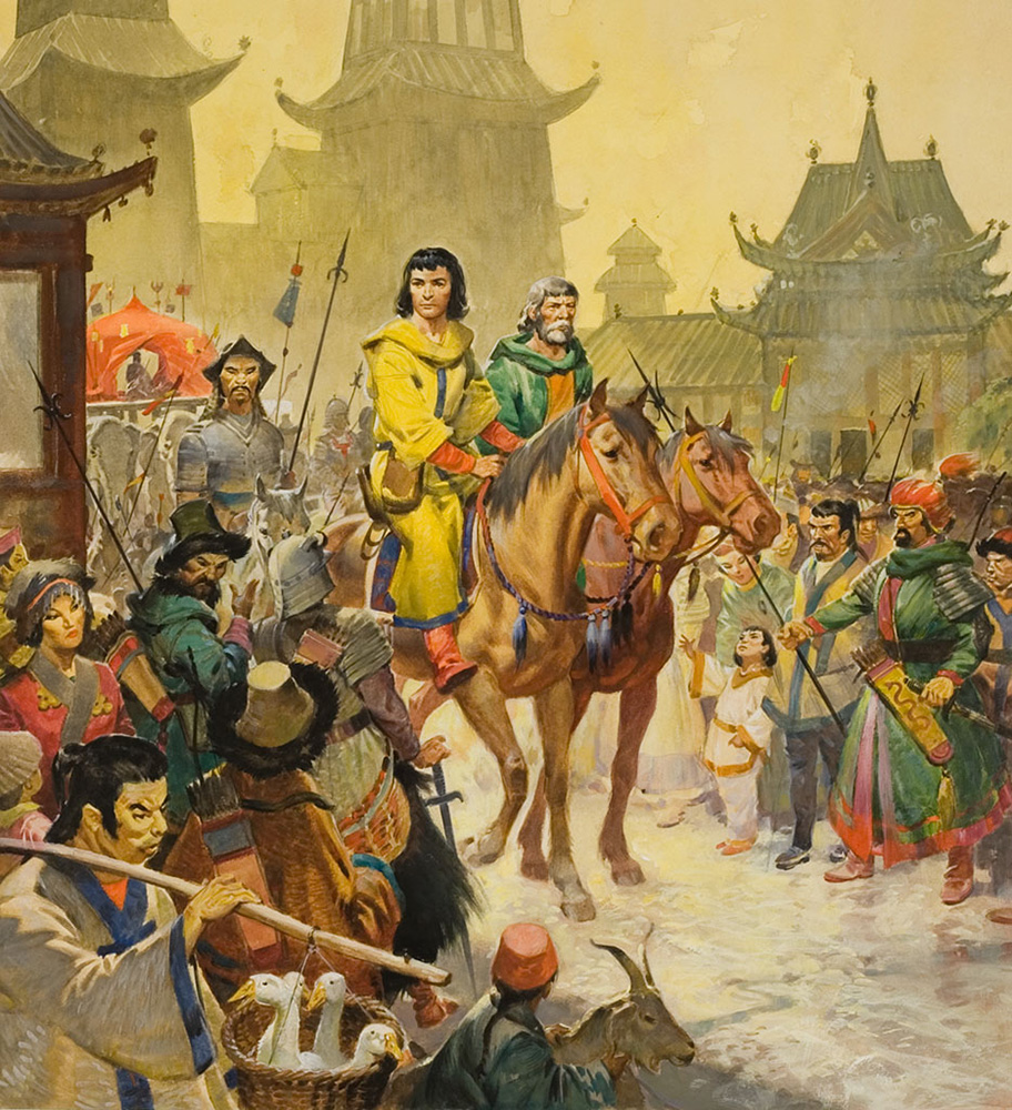 Marco Polo in Peking (Original) art by James E McConnell Art at The Illustration Art Gallery