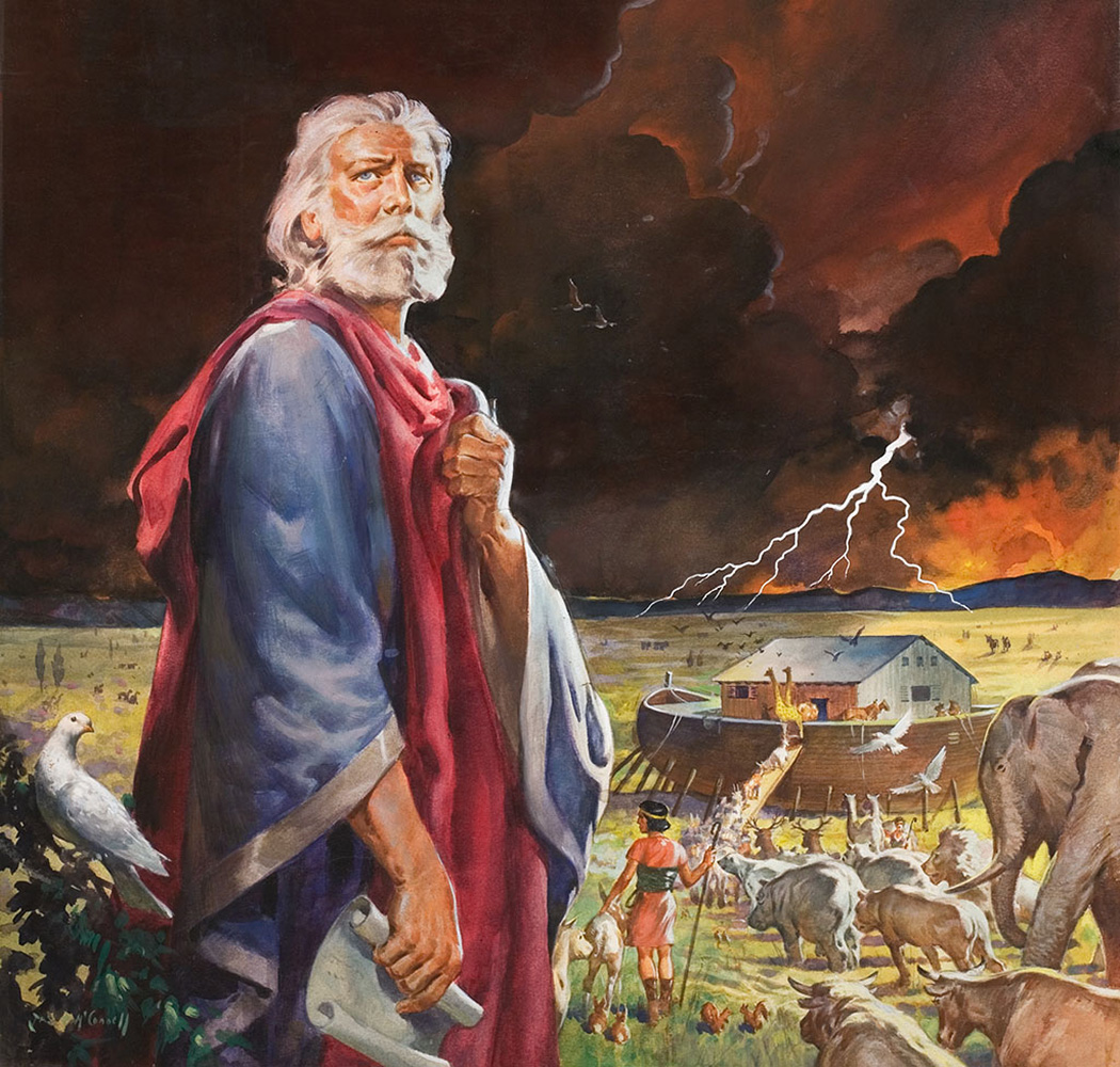 Noah's Flood (Original) art by James E McConnell Art at The Illustration Art Gallery