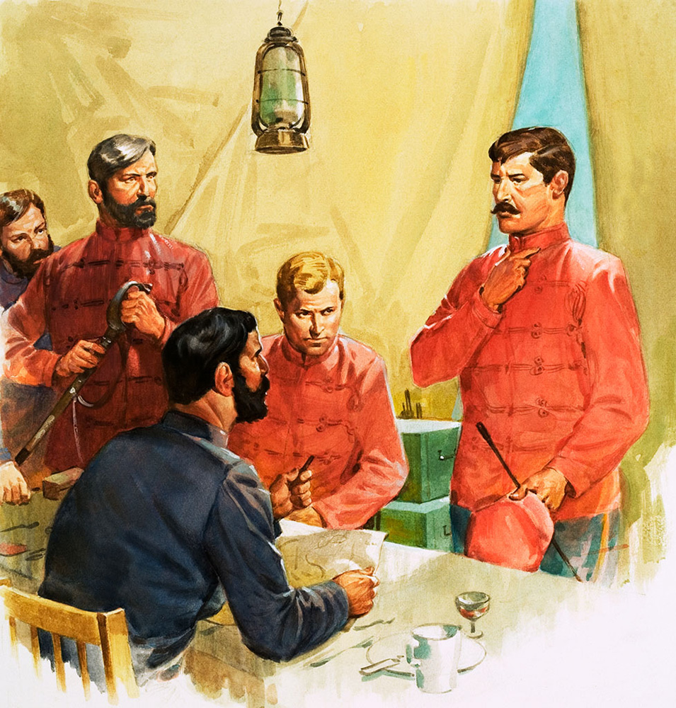 Lieutenant Carey reporting the death of Prince Louis Napoleon (Original) art by James E McConnell Art at The Illustration Art Gallery