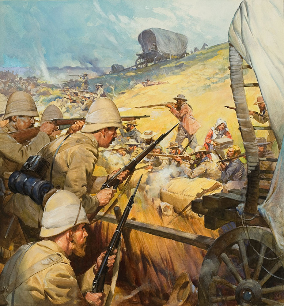 Boer War Skirmish (Original) art by James E McConnell Art at The Illustration Art Gallery