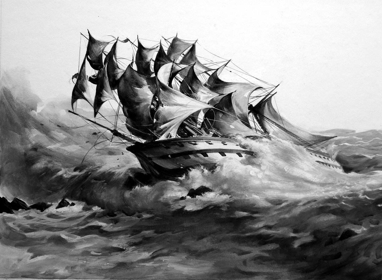 The Wreck of the Grosvenor (Original) art by James E McConnell Art at The Illustration Art Gallery