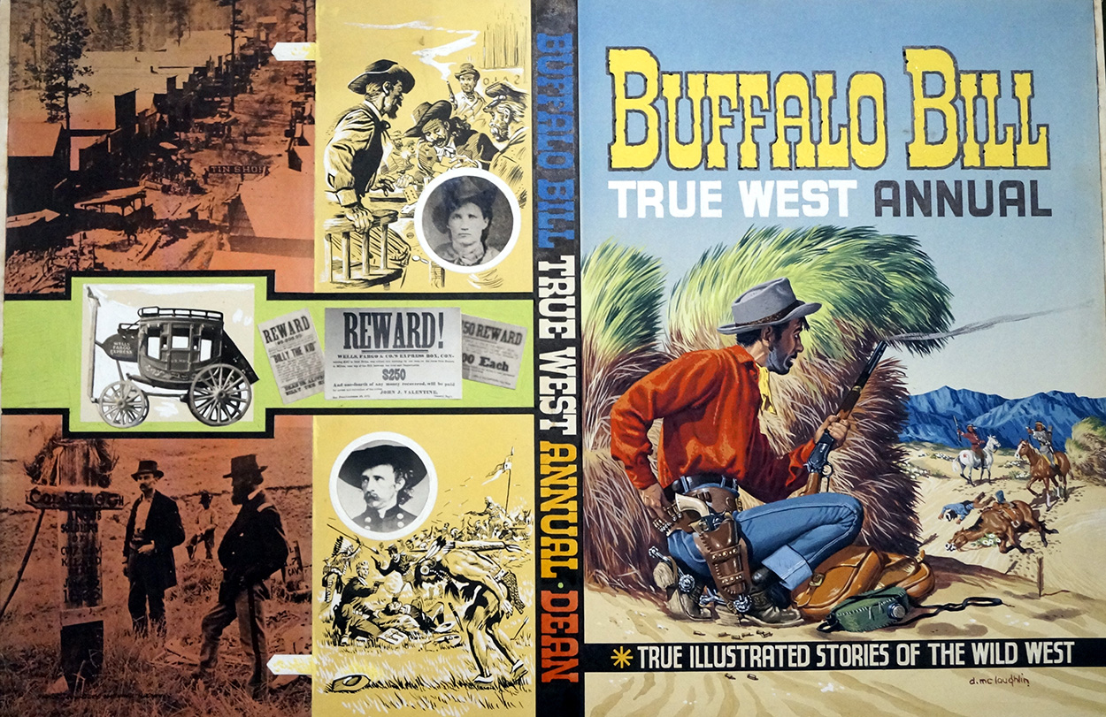 Buffalo Bill True West Annual original cover artwork (Original) (Signed) art by Denis McLoughlin at The Illustration Art Gallery