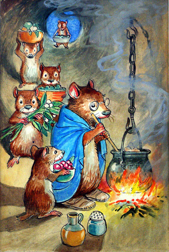 Gulliver Guinea-Pig: Cooking up a Feast (Original) art by Gulliver Guinea-Pig (Mendoza) at The Illustration Art Gallery