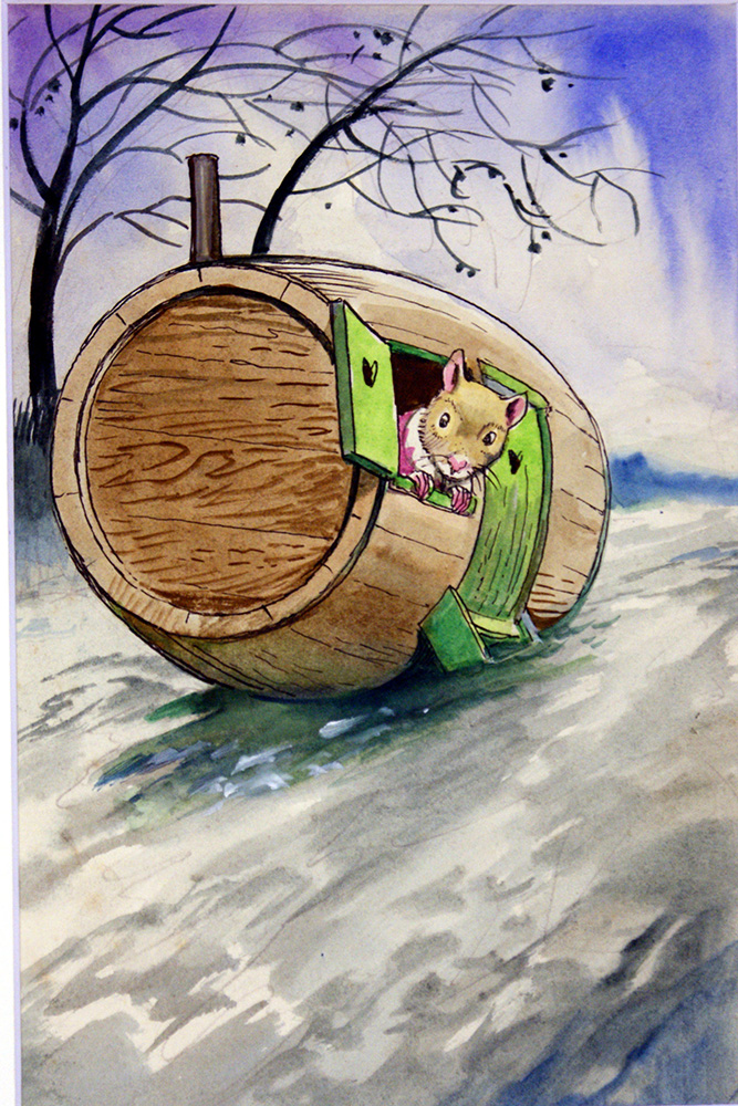 Katie Travels by River (Original) art by Katie Country Mouse (Mendoza) at The Illustration Art Gallery