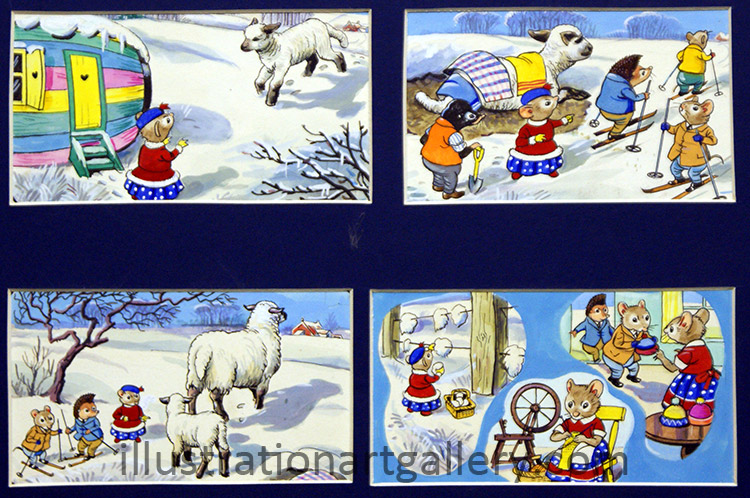 Katie Country Mouse has fun in the snow (Original)