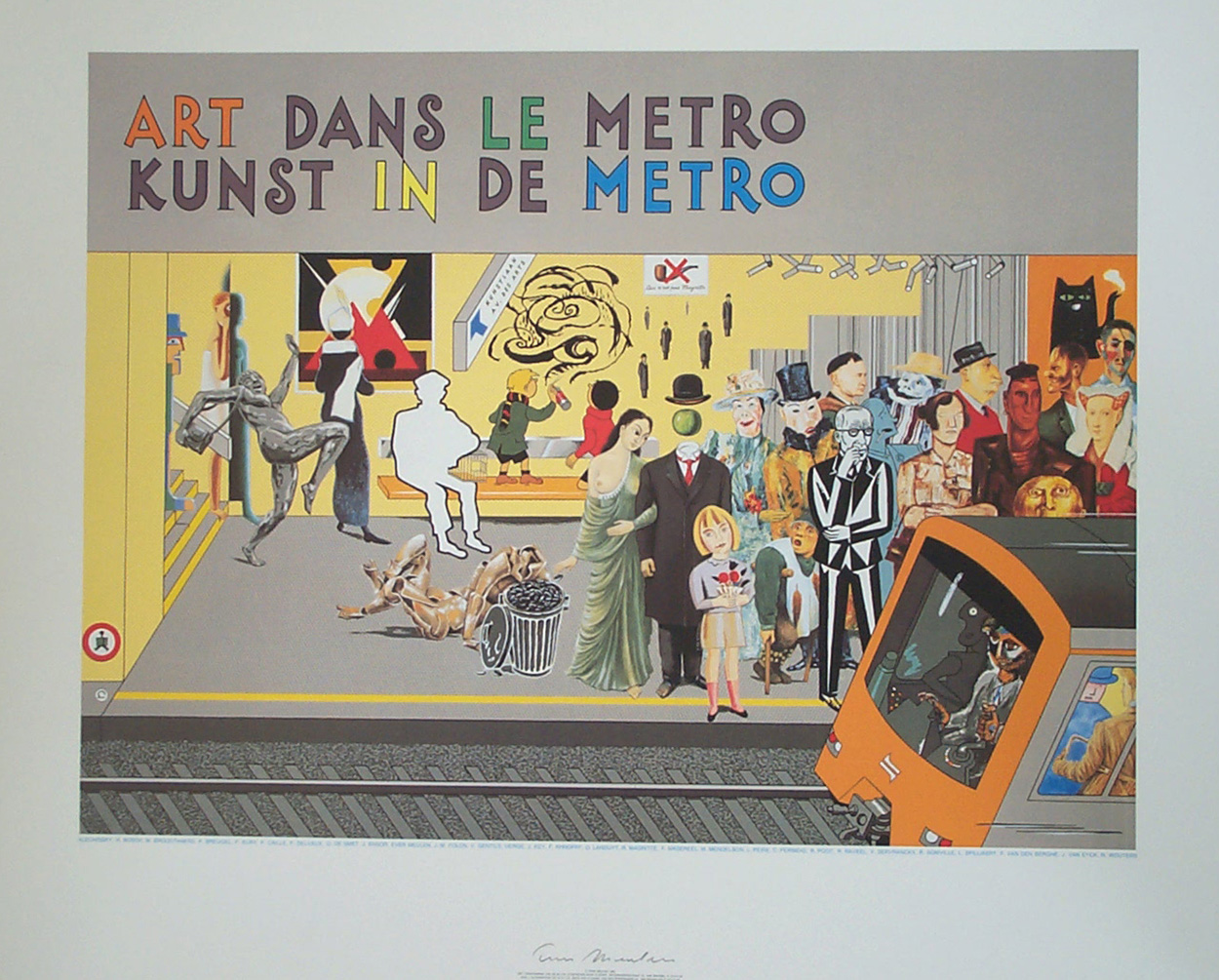 Art dans le Metro Kunst in de Metro (Print) (Signed)
