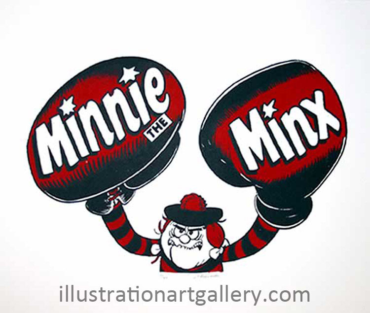Minnie the Minx 'Boxing Gloves' (Limited Edition Print) (Signed)