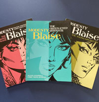 3 x Modesty Blaise books: The Green Eyed Monster, The Young Mistress & The Murder Frame 3 x Modesty Blaise books: The Green Eyed Monster, The Young Mistress & The Murder Frame
