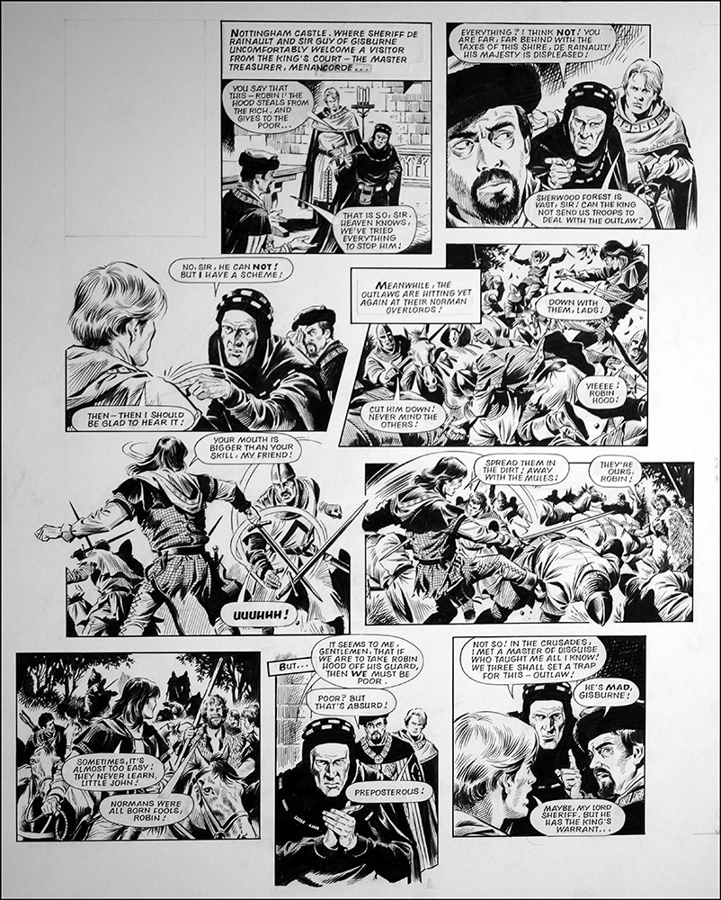 Robin of Sherwood: I Have a Scheme (TWO pages) (Originals) art by Robin of Sherwood (Mike Noble) Art at The Illustration Art Gallery