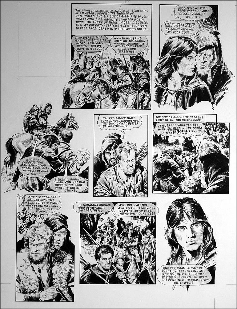 Robin of Sherwood: My Lord Menancorde (TWO pages) (Originals) art by Robin of Sherwood (Mike Noble) Art at The Illustration Art Gallery