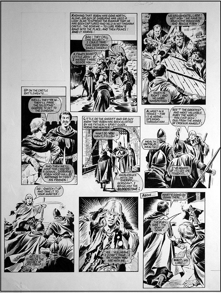Robin of Sherwood: Wait My Lord (TWO pages) (Originals) art by Robin of Sherwood (Mike Noble) Art at The Illustration Art Gallery