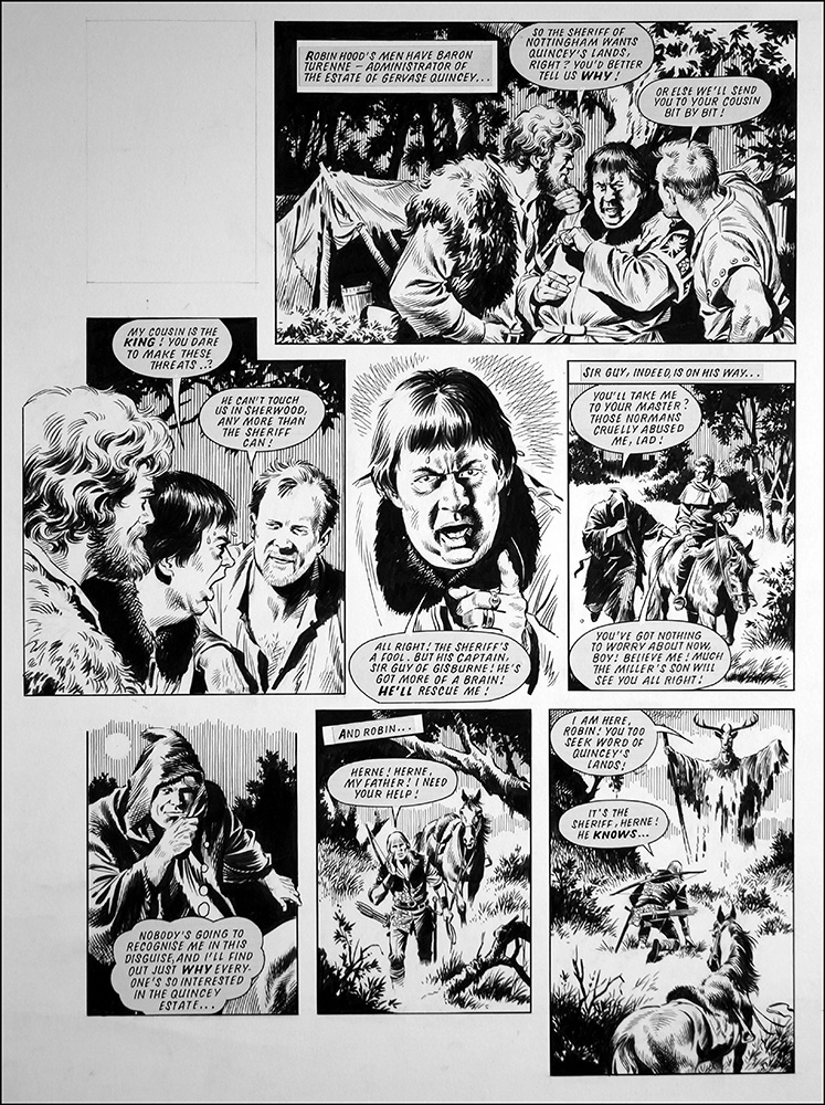 Robin of Sherwood: My Cousin Is The King (TWO pages) (Originals) art by Robin of Sherwood (Mike Noble) Art at The Illustration Art Gallery