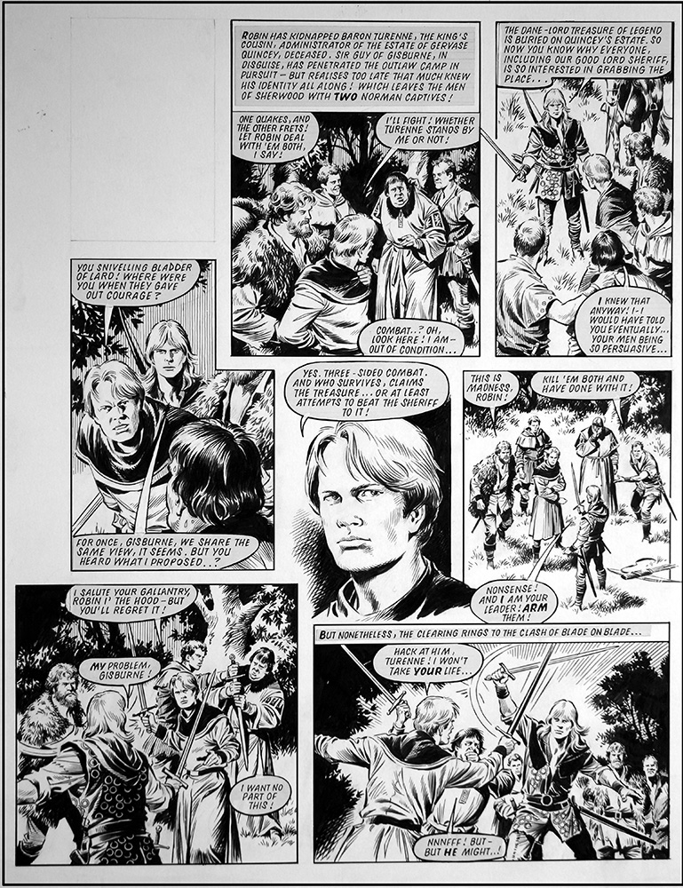 Robin of Sherwood: This Is Madness Robin (TWO pages) (Originals) art by Robin of Sherwood (Mike Noble) Art at The Illustration Art Gallery