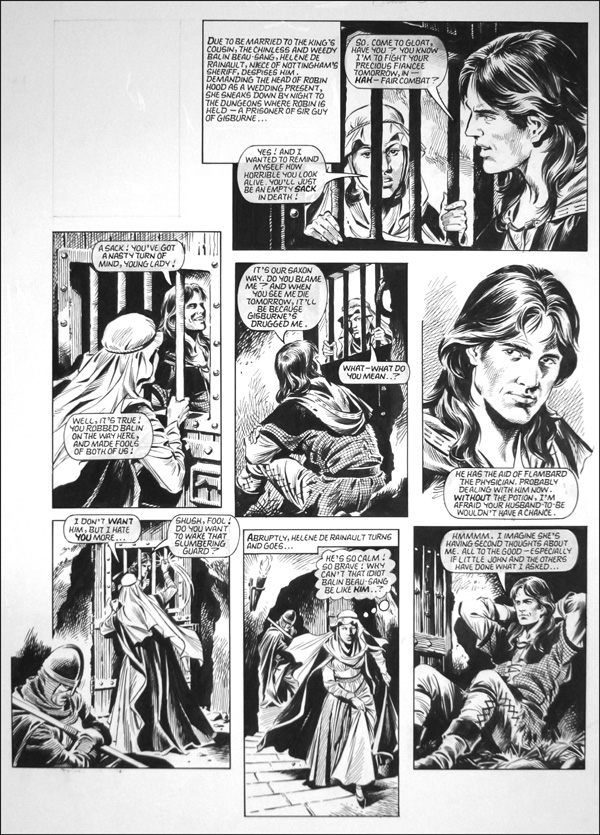 Robin of Sherwood: Forced to Drink (TWO pages) (Originals) by Robin of Sherwood (Mike Noble) Art at The Illustration Art Gallery