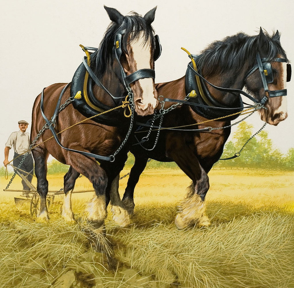 Heavy Horses (Original) art by David Nockels Art at The Illustration Art Gallery