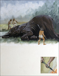 Prehistoric Hunters (Original) (Signed)