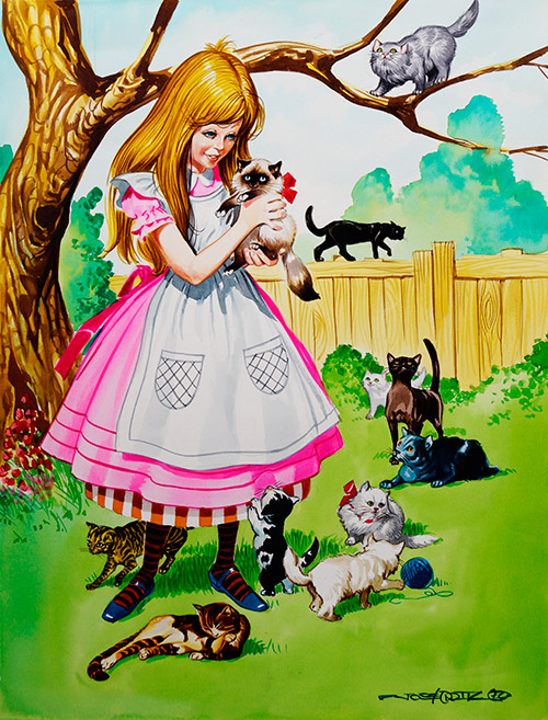 11 Kittens for Goldie (Original) (Signed) by Jose Ortiz Art at The Illustration Art Gallery