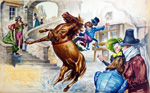 Horse Trouble (Original) (Signed)