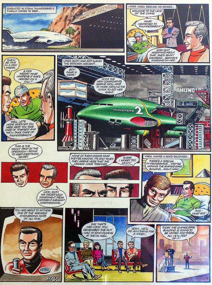 Thunderbird 2 In The Dock (Original) art by Thunderbirds (Keith Page) at The Illustration Art Gallery