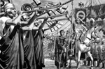 Caligula Crossing the Bay of Baiae (Original) (Signed)