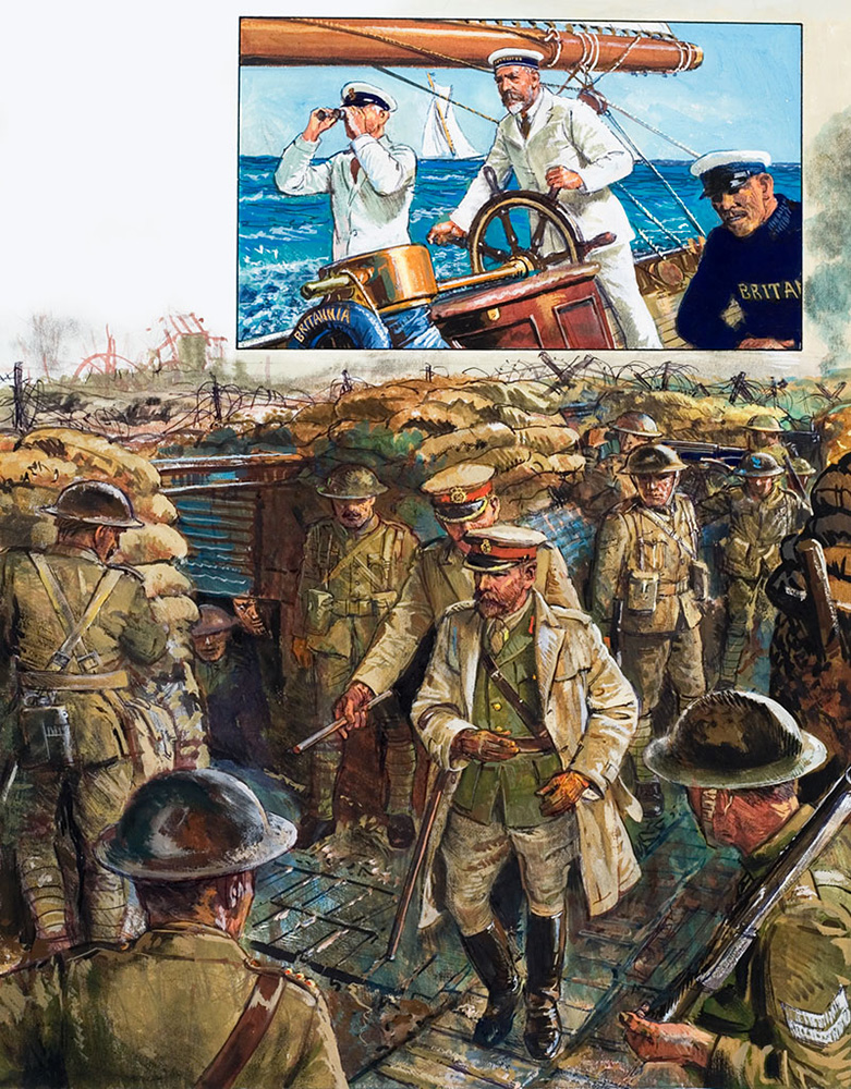 George V and World War One (Original) art by Ken Petts Art at The Illustration Art Gallery