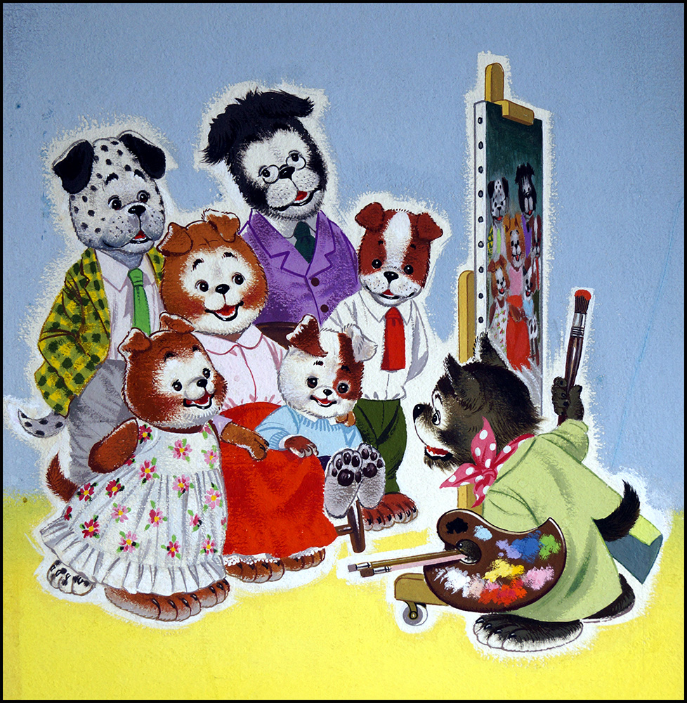 Jolly Dogs Family Portrait (Original) art by Jolly Dogs (William Francis Phillipps) at The Illustration Art Gallery