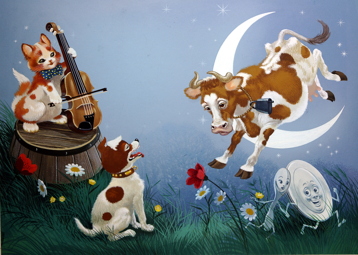 The Cow Jumped Over the Moon (Original) art by Nursery (William Francis Phillipps) at The Illustration Art Gallery