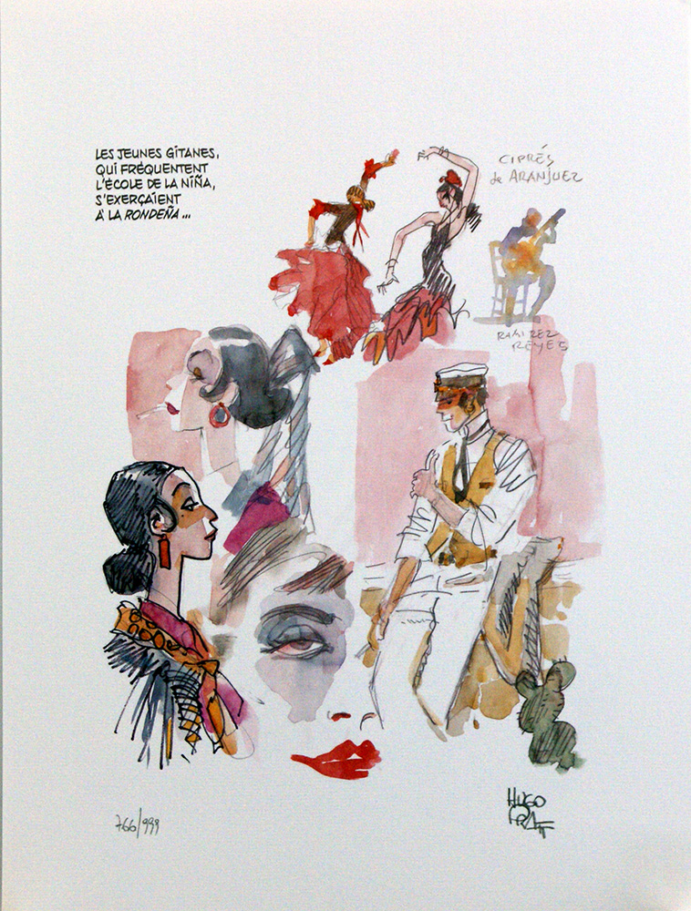 Corto Maltese and the Dancers (Limited Edition Print) (Signed)