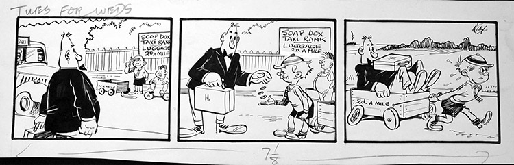 Harry daily strip 1953 004 (Original) (Signed) by Cyril Price at The Illustration Art Gallery