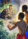 Dauntless Jock with a Chimp (Original) (Signed)