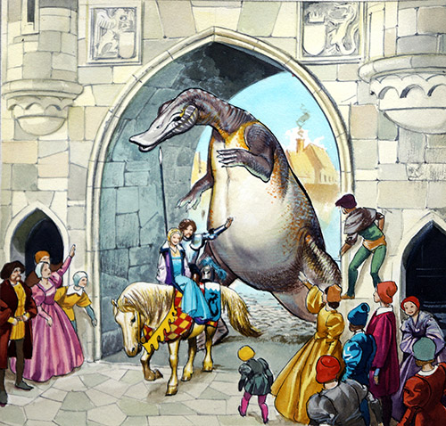 The Lady and the Dragon: Making A Grand Entrance (Original) by The Lady and the Dragon (Quinto) at The Illustration Art Gallery