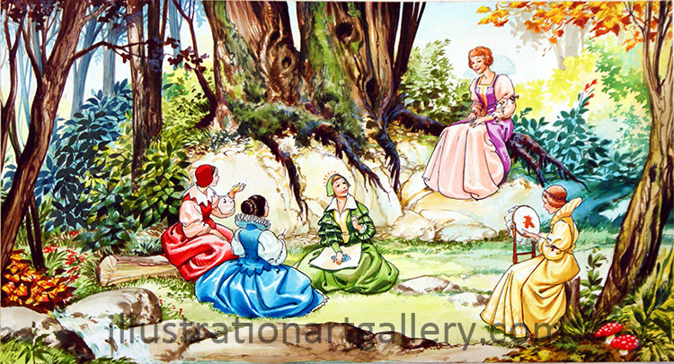 The Princess and her Ladies in Waiting (Original)