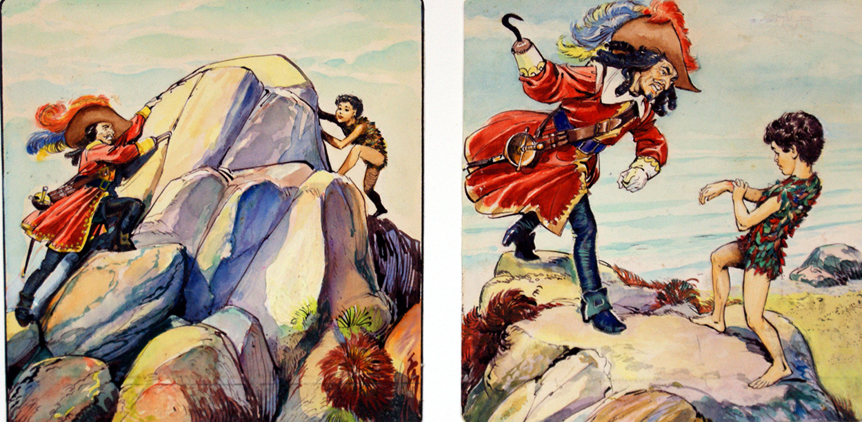Peter Pan: Duel on a Mountain (TWO panels) (Originals) art by Peter Pan (Nadir Quinto) at The Illustration Art Gallery