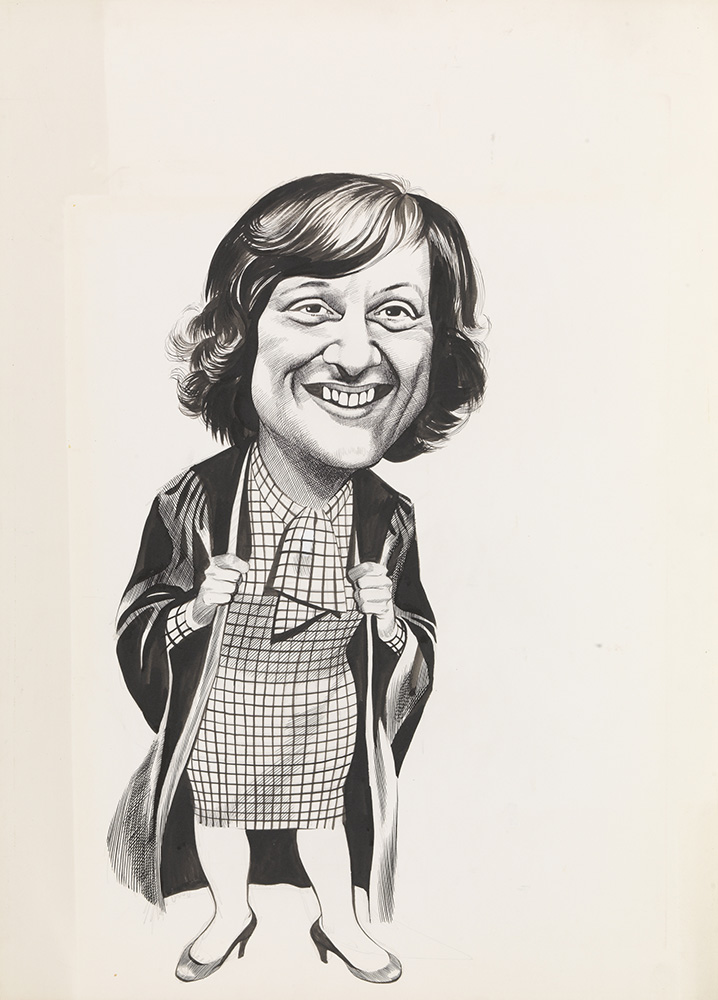 Large Cartoon of Shirley Williams (Original) art by British History (Ron Embleton) at The Illustration Art Gallery