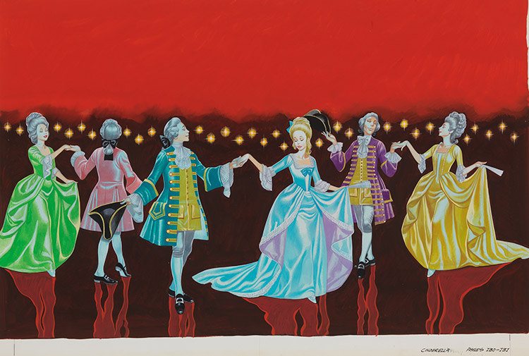 Cinderella at the Ball (Original) by Cinderella (Ron Embleton) at The Illustration Art Gallery