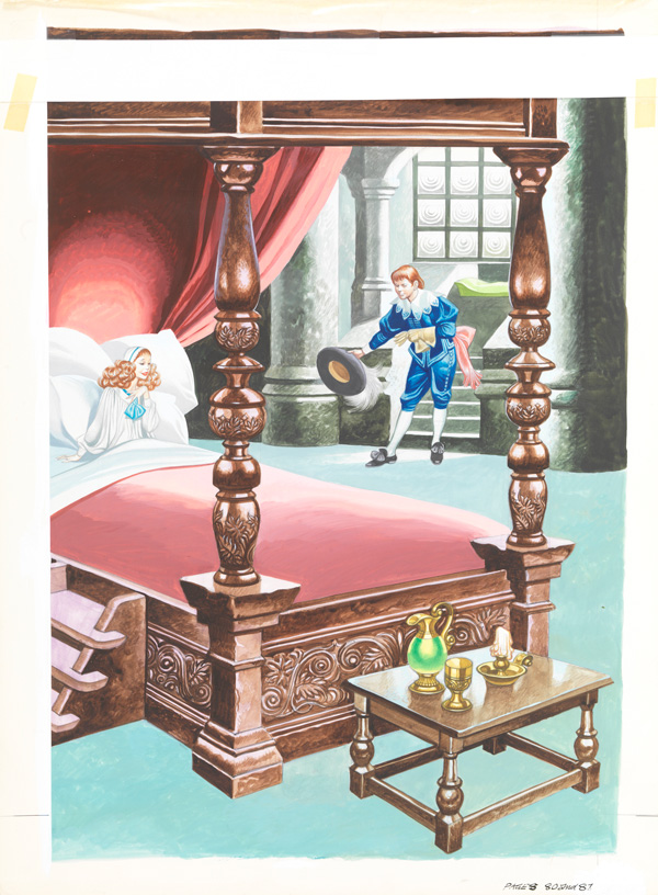 The Real Princess (Princess and the Pea) and a Special Visitor (Original) by The Real Princess (Ron Embleton) at The Illustration Art Gallery